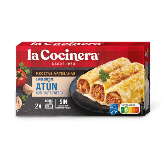 CANELONES DE ATUN , 500G LA COCINERA