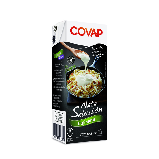 NATA LIQUIDA SIN LACTOSA CULINARIA, 15% M.G COVAP