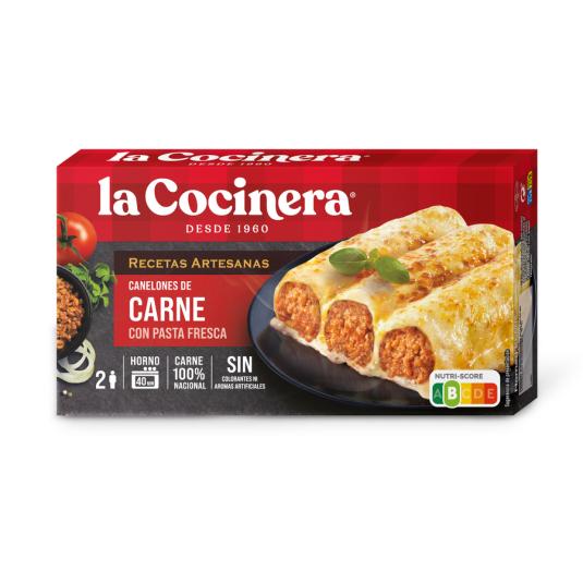 CANELONES DE CARNE , 500G LA COCINERA