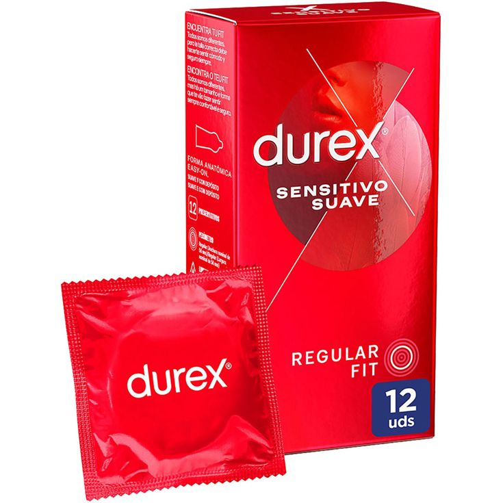 PRESERVATIVOS SENSITIVE SUAVE, 12UD DUREX