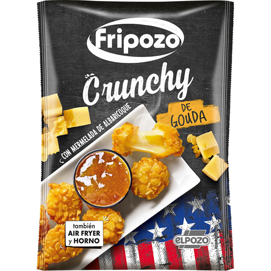 CRUNCHY AMERICAN STYLE DE QUESO GOUDA CON MERMELADA DE ALBAR
