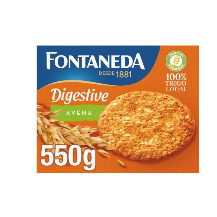 GALLETAS DIGESTIVE AVENA, 550G FONTANEDA