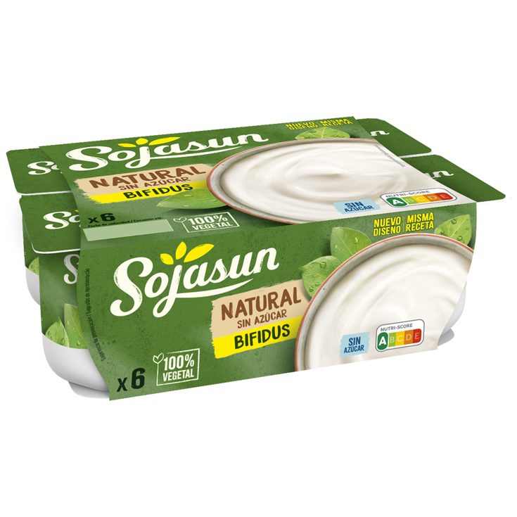 SOJA BÍFIDUS NATURAL, 6X100G SOJASUN