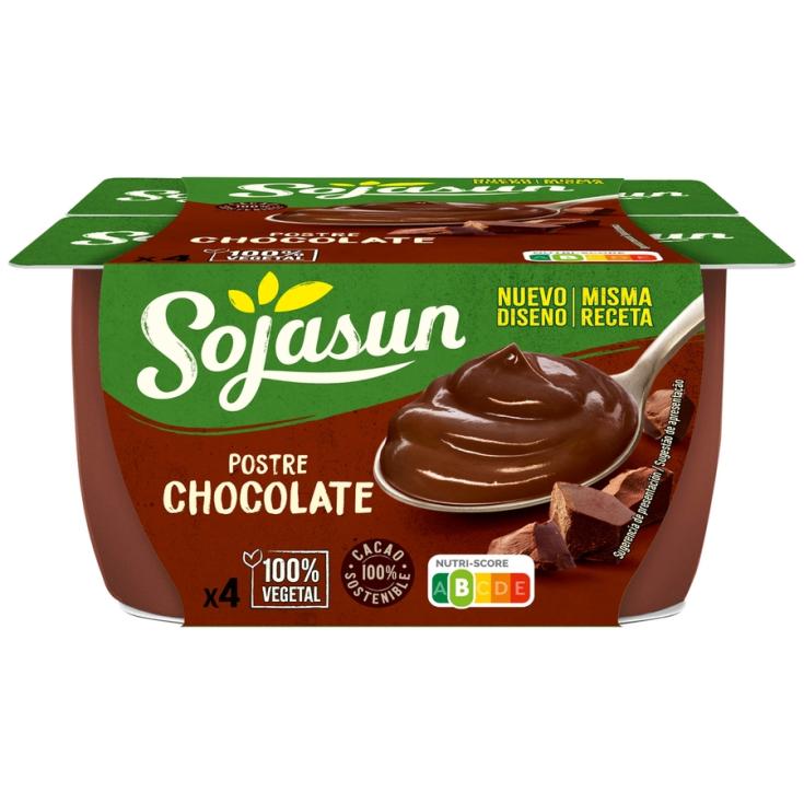 POSTRE DE SOJA CON CHOCOLATE, 4X100G SOJASUN