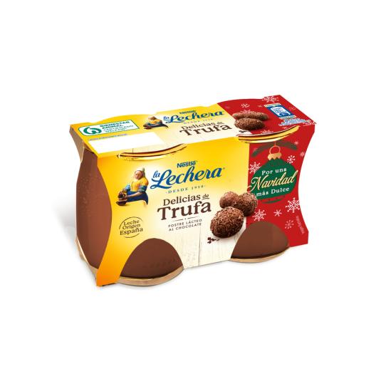 POSTRE DELICIAS TRUFA PACK2, 250G LA LECHERA