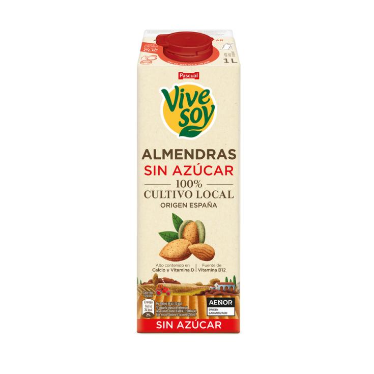 BEBIDA DE ALMENDRA SIN AZUCAR, 1L VIVESOY