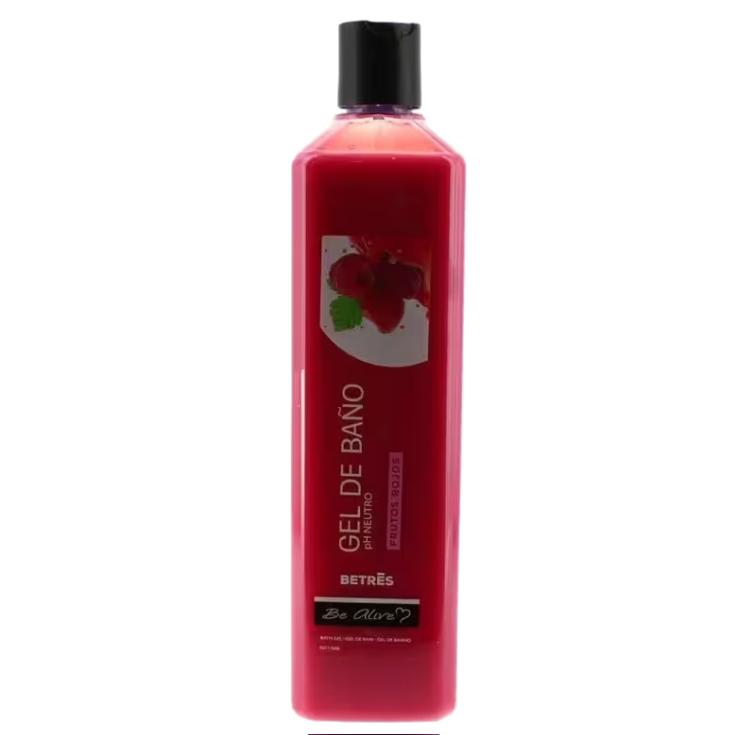 GEL DE DUCHA Y BAÑO CON DOSIFICADOR FRUTOS ROJOS, 750ML BETR