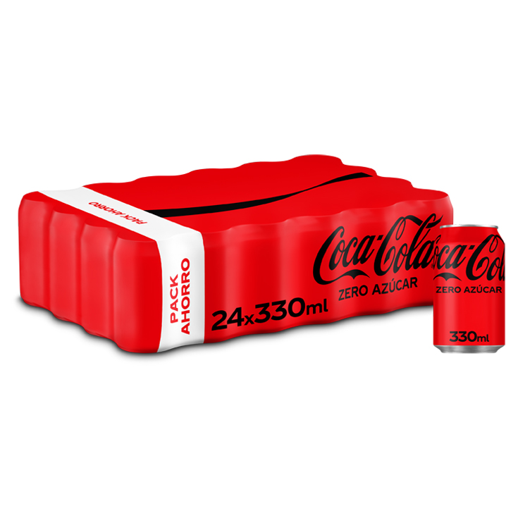 REFRESCO DE COLA CON GAS ZERO PACK 24X33CL COCA COLA