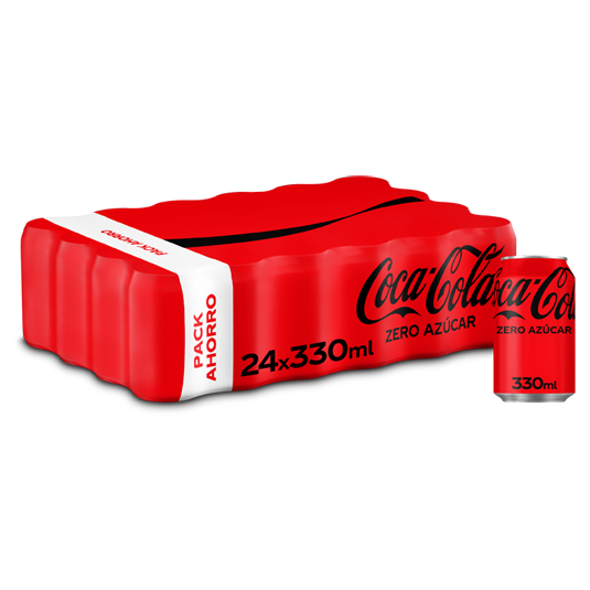 REFRESCO DE COLA CON GAS ZERO PACK 24X33CL COCA COLA