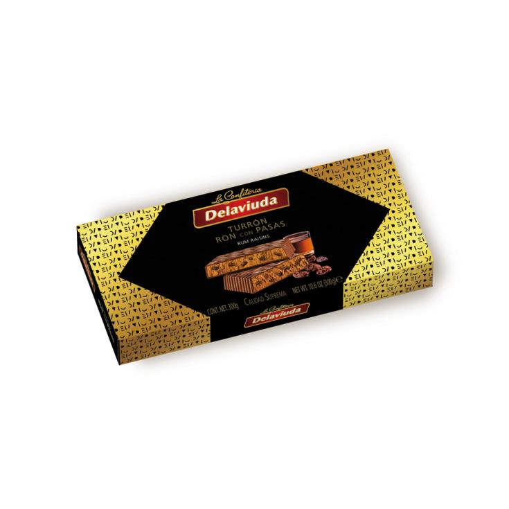 PRALINE DE RON CON PASAS, 200G DELAVIUDA