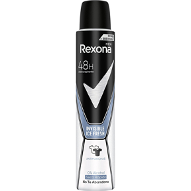 DESODORANTE MEN INVISIBLE SPRAY, 200ML REXONA
