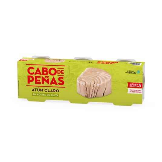 ATUN CALRO EN ACEITE DE OLIVA, 3X52GR CABO DE PEÑAS