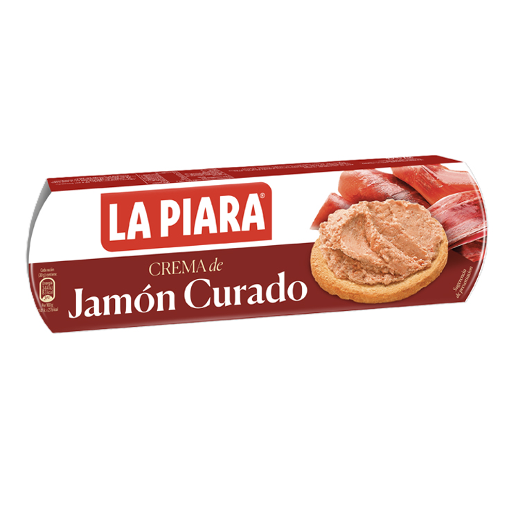 CREMA DE JAMON CURADO, 3X75G LA PIARA