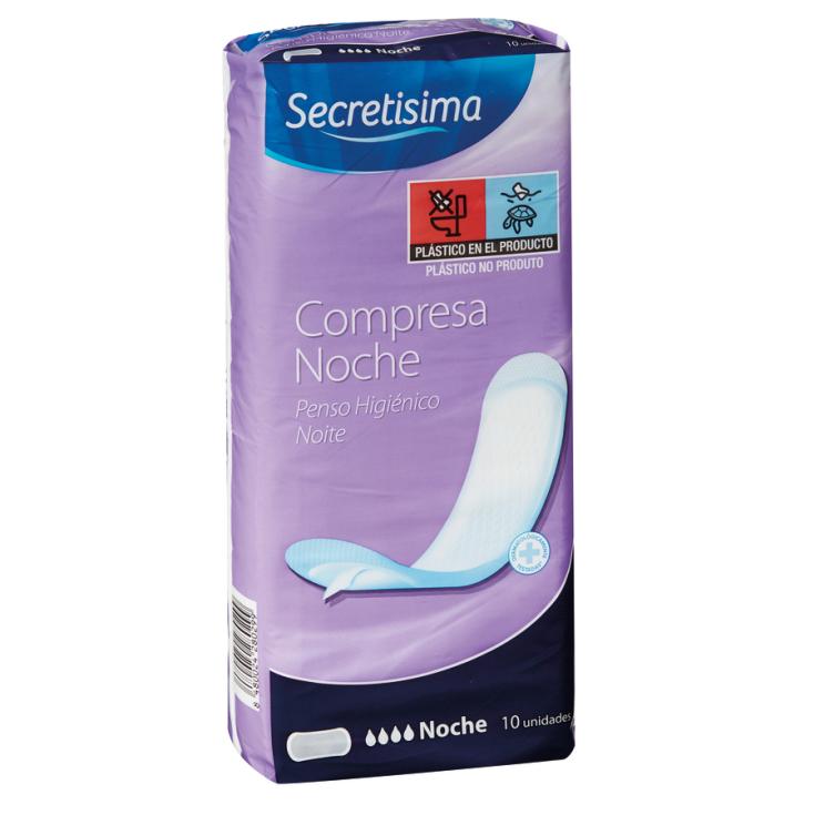 COMPRESA EXTRAPLANA NOCHE, 10 UD SECRETISIMA