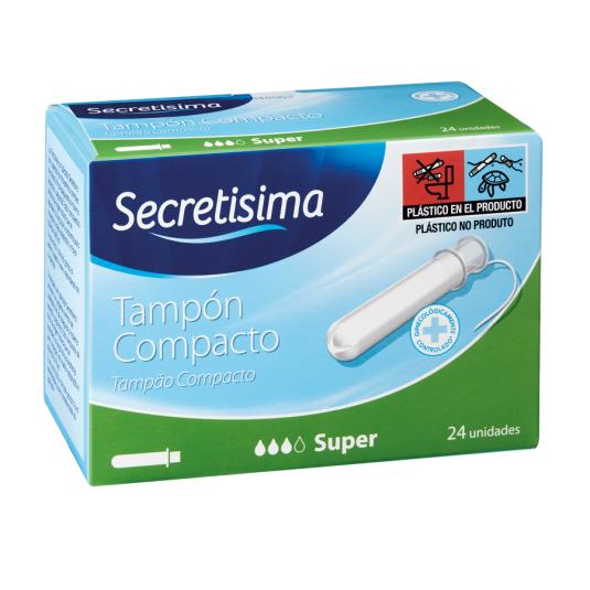 TAMPON COMPACTO CON APLICADOR SUPER, 20 UD SECRETISIMA
