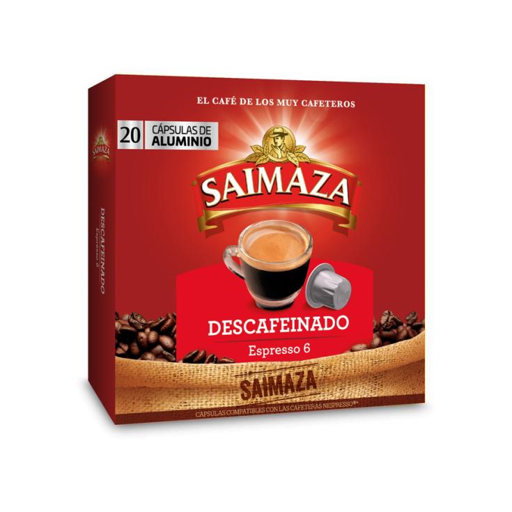 CAPSULAS DE CAFÉ DESCAFEINADO, 20 UNID. SAIMAZA
