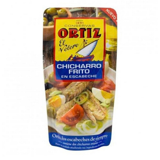 CHIICHARRO FRITO EN ESCABECHE, 185G CONSERVAS ORTIZ