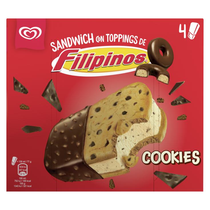 HELADO FILIPINOS SANDWICH XXL 4U , 520ML MAGNUM