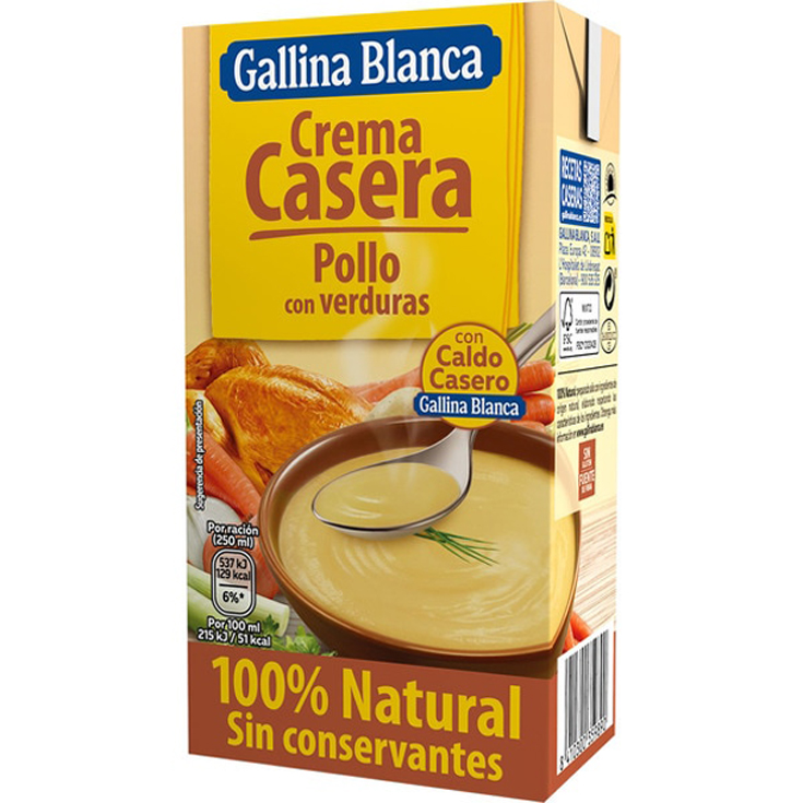 CREMA DE POLLO, 500ML GALLINA BLANCA