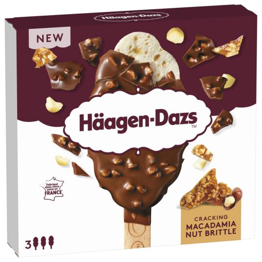 STICK HELADO CRAKING MACADAMIA, 3*80 ML HäAGEN-DAZS