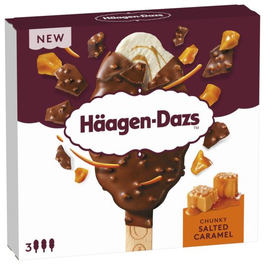 STICK HELADO CRUNCHY SALTED CARAMEL, 3*80 ML HäAGEN-DAZS