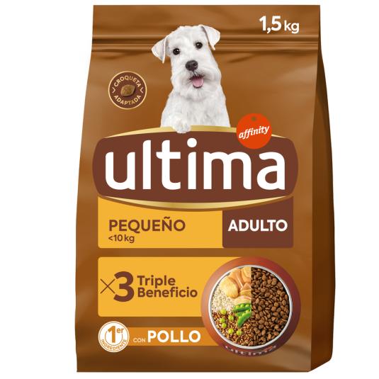 PIENSO PERRO ADULTO MINI POLLO, 1.5KG ULTIMA