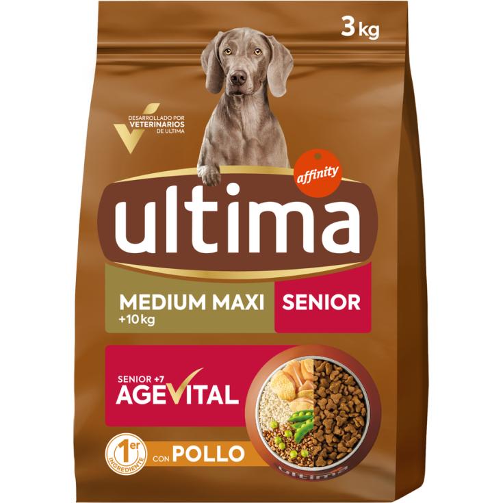 PIENSO PERRO SENIOR MED/MAX POLLO,3KG ULTIMA