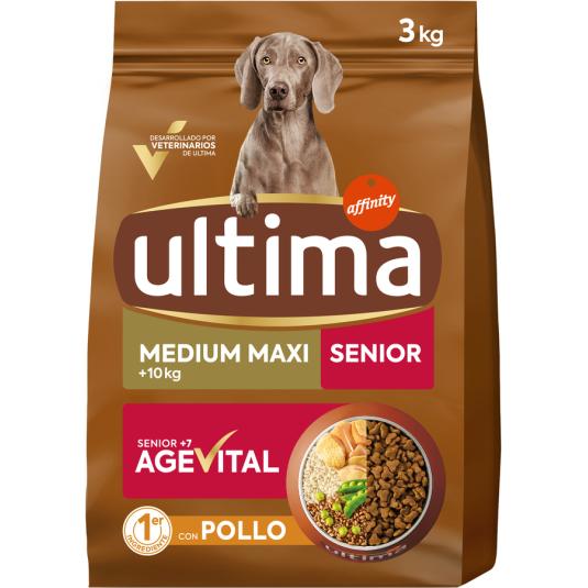 PIENSO PERRO SENIOR MED/MAX POLLO,3KG ULTIMA