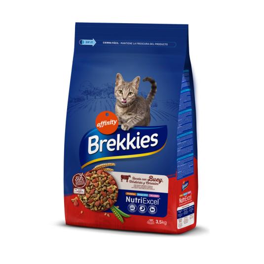 PIENSO GATO ADULTO BUEY, 3.5KG BREKKIES