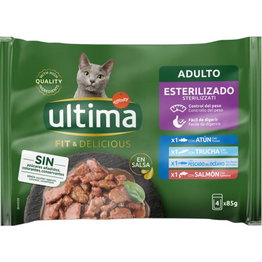 GATO HUMEDO ESTERILIZADO PESCADOS, 85X4 ULTIMA