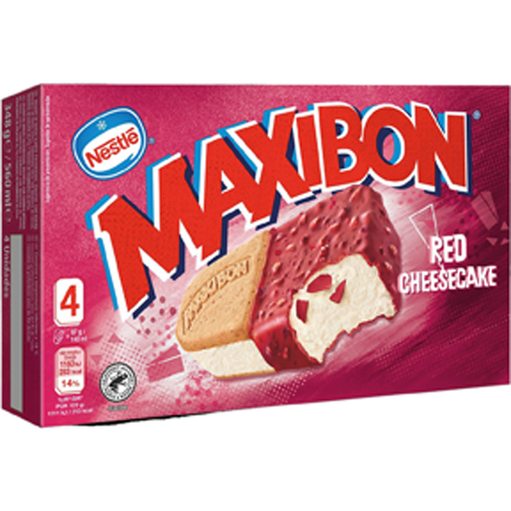 MAXIBON SANDWICH RED CHEESECAKE, 4X140GR MAXIBON