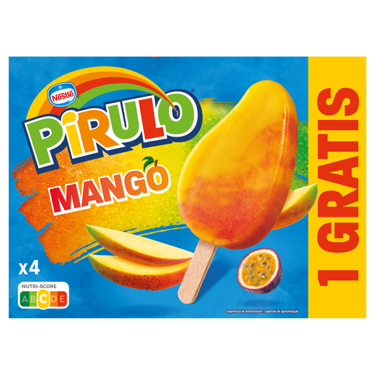 HELADO SABOR MANGO 4X70 ML PIRULO