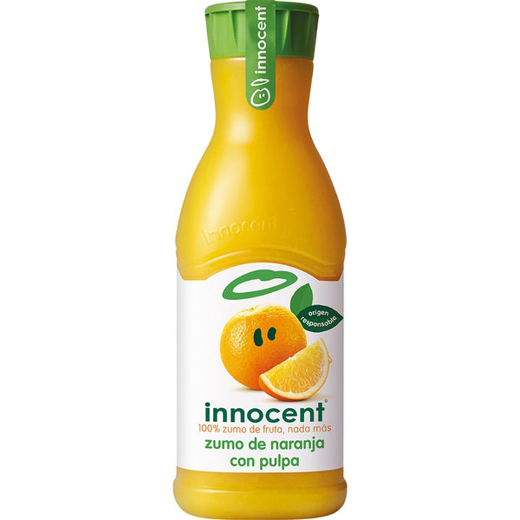 ZUMO 100% NARANJA CON PULPA , 900ML INNOCENT