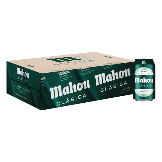 CERVEZA RUBIA CLÁSICA, 24X330ML MAHOU