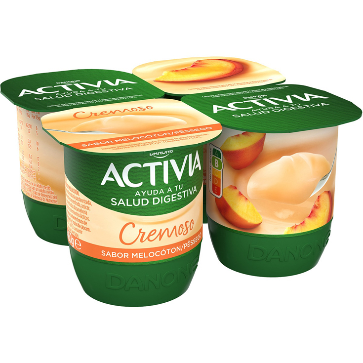 ACTIVIA CREMOSO MELOCOTON , 115G X4