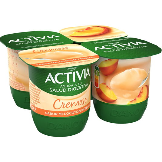 ACTIVIA CREMOSO MELOCOTON , 115G X4