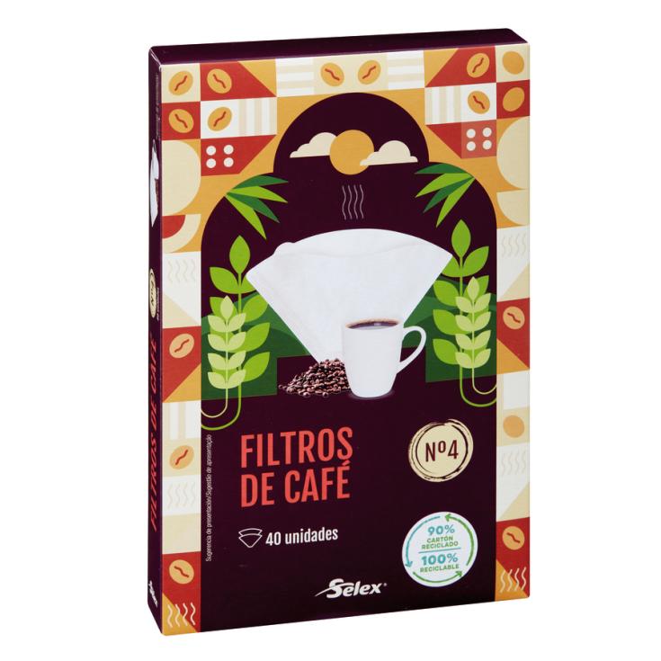 FILTRO DE CAFE, Nº 4, 40 UDS SELEX