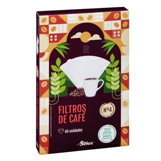 FILTRO DE CAFE, Nº 4, 40 UDS SELEX