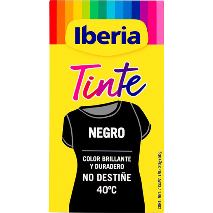 TINTE ROPA COLOR NEGRO,2 SOBRES IBERIA IBERIA