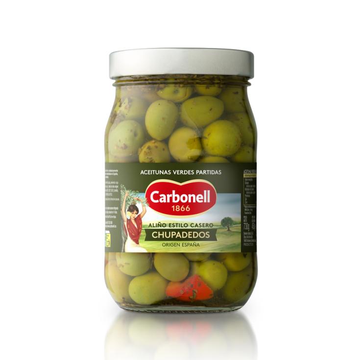 ACEITUNAS VERDES ESTILO CASERO, 450G CARBONELL