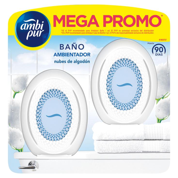 AMBIENTADOR BAÑO AROMA LIMPIO, 2 UD AMBIPUR
