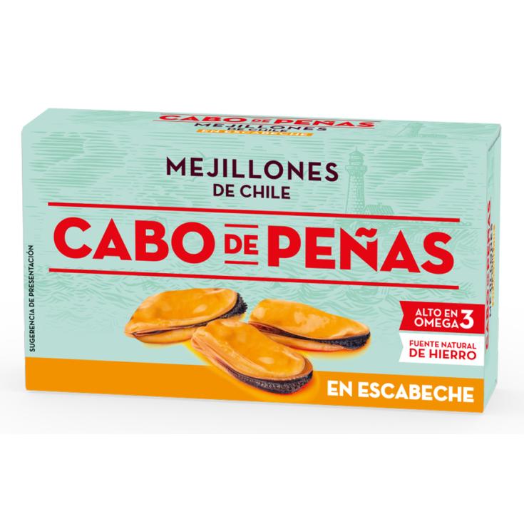 MEJILLONES EN ESCABECHE PEQUEÑO, 62G CABO DE PEÑAS