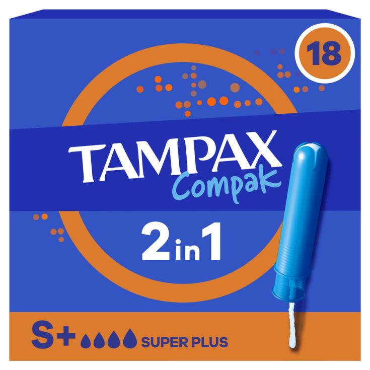 TAMPONES CON APLICADOR SUPER PLUS , 18U TAMPAX
