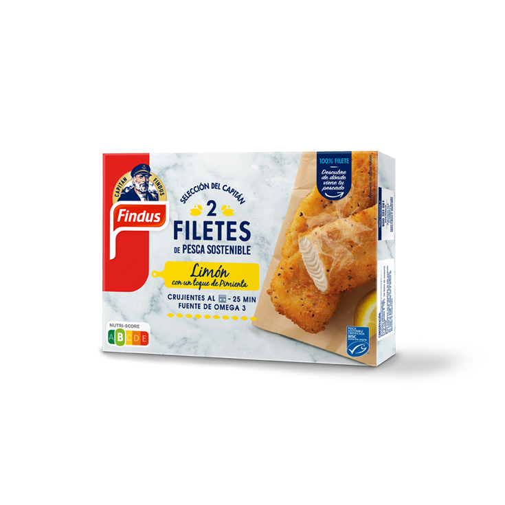 2 FILETES DE PESCADO AL LIMON, 225 GR FINDUS 