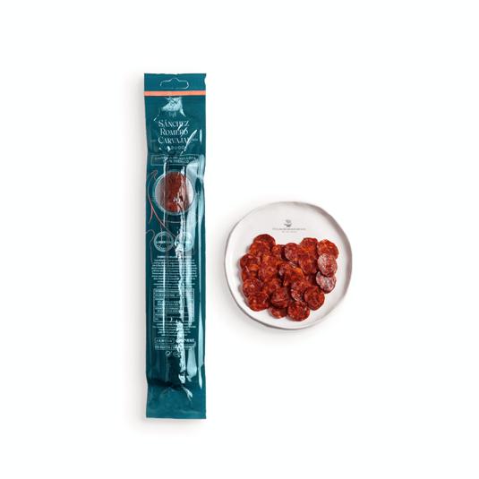 CHORIZO VELA BELLOTA 100% IBERICO, PIEZA 200G SANCHEZ ROMERO