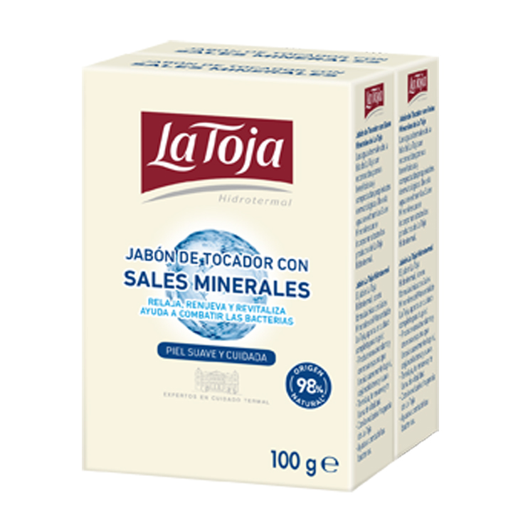 JABON EN PASTILLA SALES MINERALES,2X100G LA TOJA