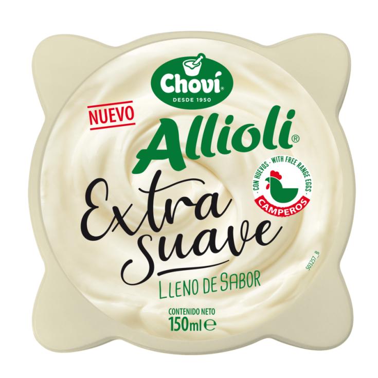 SALSA ALLIOLI EXTRA SUAVE MORTERO ,4x55ML CHOVI