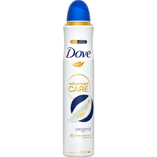 DESODORANTE ORIGINAL SPRAY, 200ML DOVE