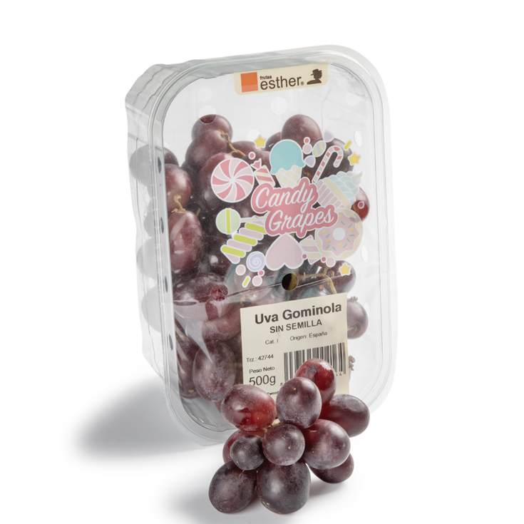 UVA SIN SEMILLA SABOR COTTON CANDY, 500G ESTHER