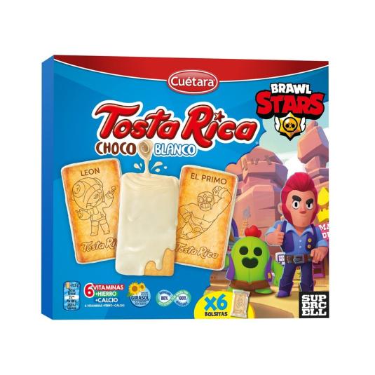 GALLETAS TOSTA RICA CHOCO BLANCO, 220G CUETARA